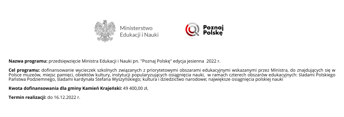 Poznaj Polskę - edycja jesień 2022 r.